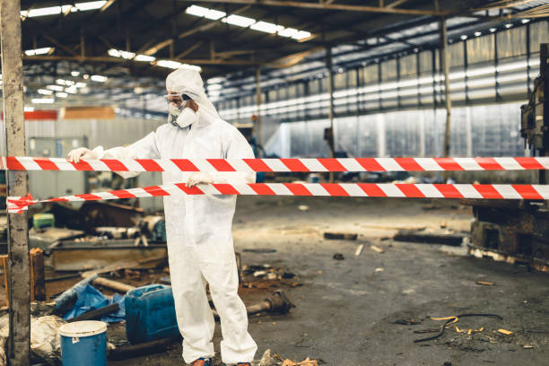 Professional Biohazard technician working in Padroni, CO